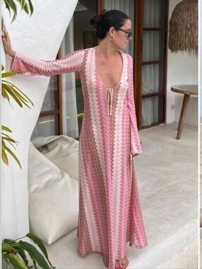 Show Me Your Mumu Retro 70s Vacay Cover-Up Maxi Dress Size Medium